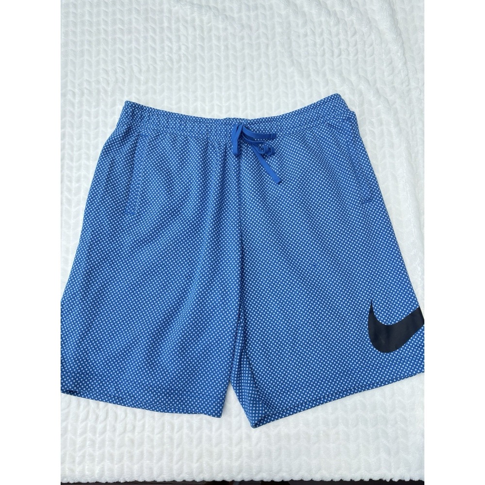 NWT Nike Sportswear Fleece Polka Dot Shorts Blue White Men's 2XL.